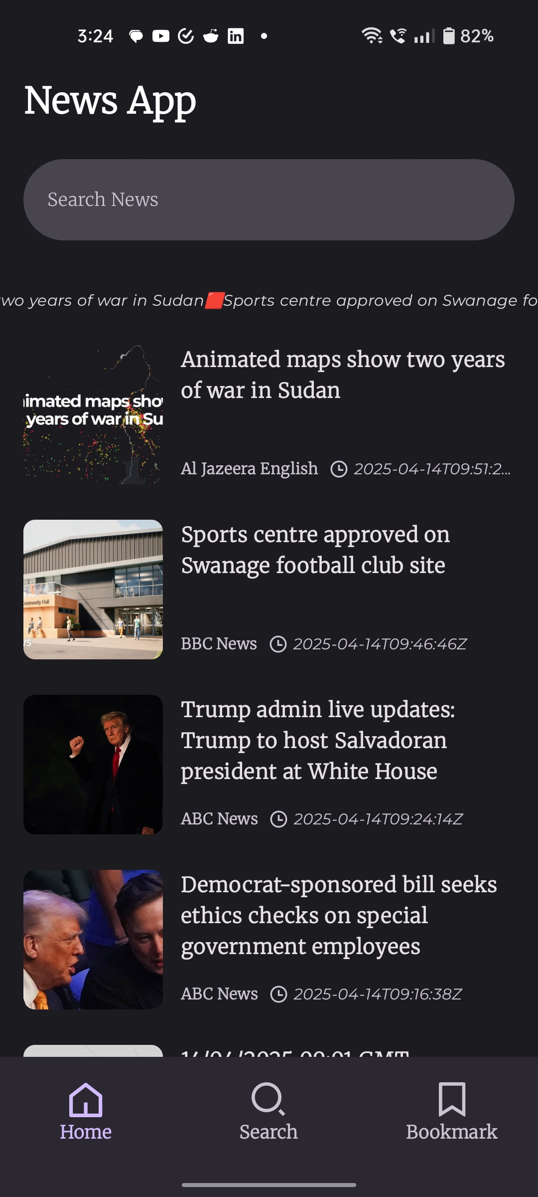 NewsApp: Fully Functional News Reader